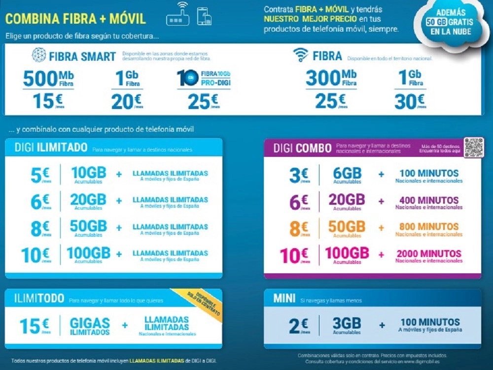Nuestras tarifas de fibra y móvil - Micro Computer