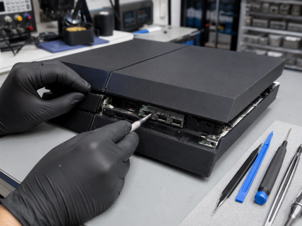 Reparación de puertos USB de PS4 - Micro Computer